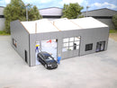EM403 1:87 Bausatz für kleine PKW-Werkstatt mit Büro und 2 Toren