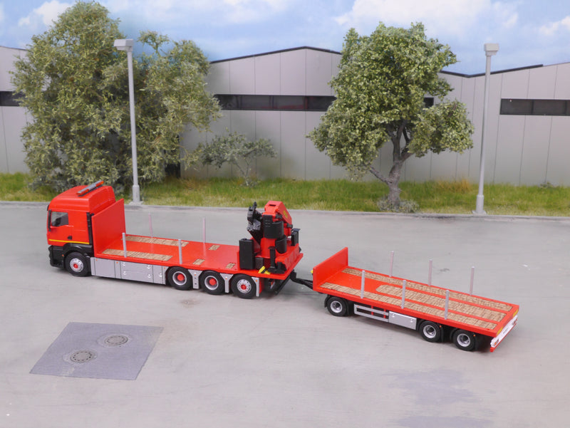 EM147 1:87 Bausatz 4a/3a Pritschen Hängerzug mit Ladekran