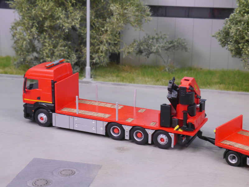 EM147 1:87 Bausatz 4a/3a Pritschen Hängerzug mit Ladekran