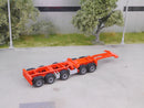 EM124.2 1:87 Bausatz 5achs Container Trailer teilbar mit Radsätzen und separaten Kotflügeln