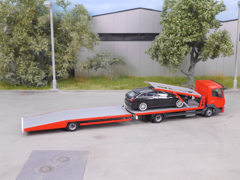 EM115 1:87 Bausatz 7,5t KW Transporter Aufbau und Anhänger