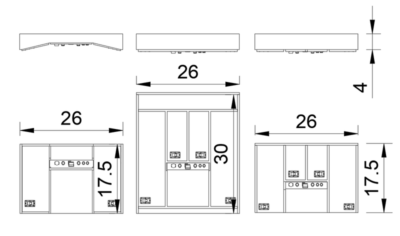 EM646 1:87 3x Staukisten Turm für Zugmaschinen