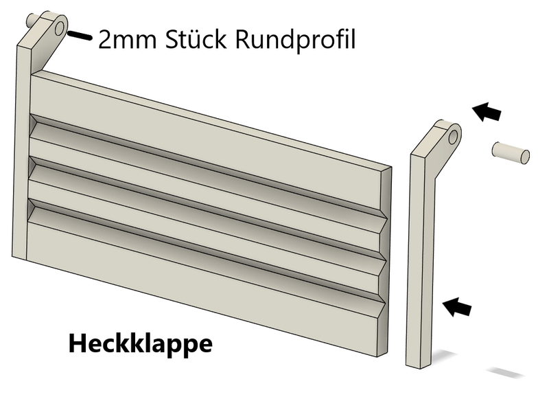 EM666 Bausatz 2x Alu Bordwände passend für 4achs Herpa Meiller