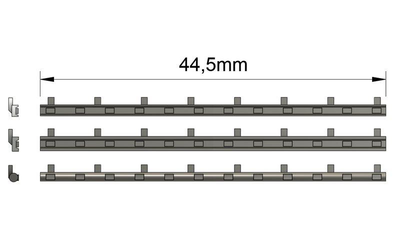 EM643 1:87 Bausatz 12x Lowbar mit Begrenzungsleuchten