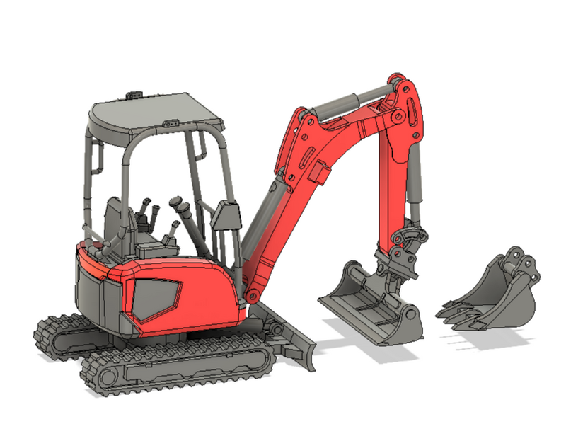 EM222 1:87 Bausatz 1,7t Minibagger mit beweglichem Arm