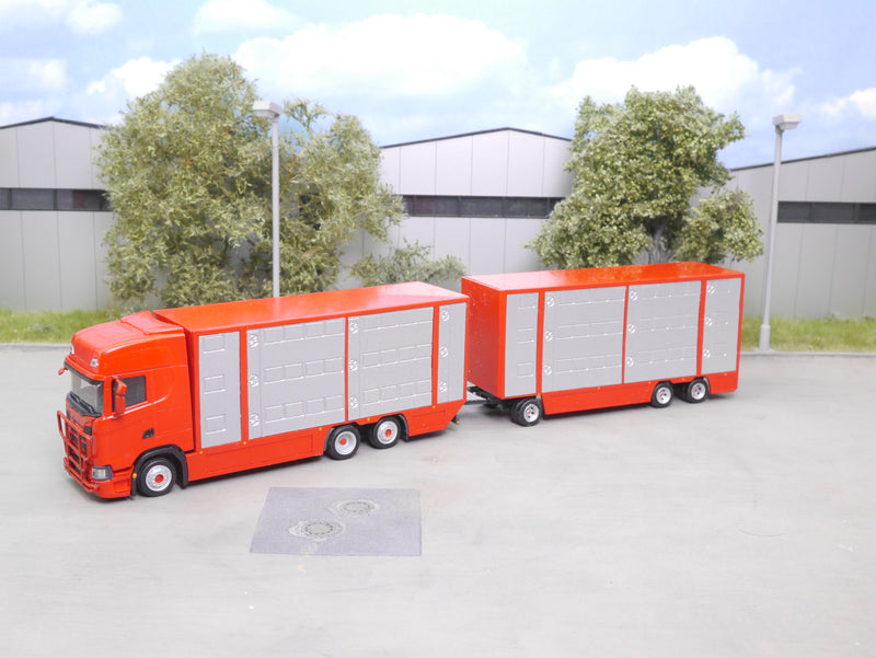 EM164 Bausatz Viehtransporter Hängerzug - Aufbau für LKW und Anhänger