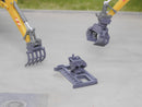 EM611 3x Anbaugeräte für Herpa Liebherr Bagger Set Nr. II