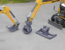 EM611 3x Anbaugeräte für Herpa Liebherr Bagger Set Nr. II