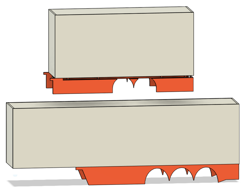 EM125 1:87 Bausatz Aufbauten für skandinavischen Volumen Gigaliner